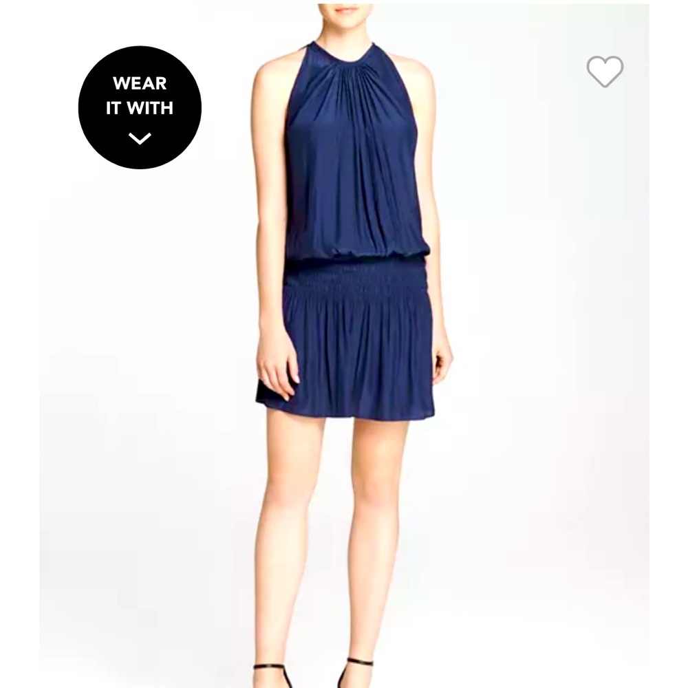 Ramy Brook Navy Blue Halter Mini Dress